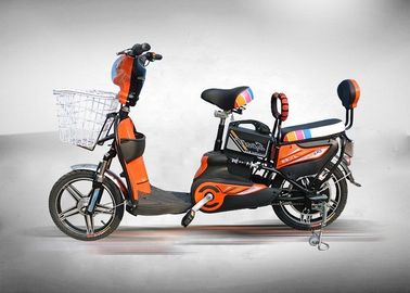Chiny Bezszczotkowy skuter elektryczny wysokiej mocy 350W Pomarańczowy kolor z przednim bębnem tylnym dostawca