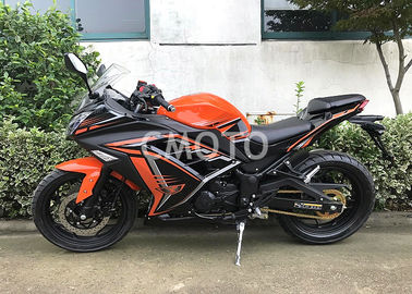Chiny Cyfrowe prędkościomierz Pomarańczowe czarne Uliczne sportowe motocykle Mufler Tłumik ze stali nierdzewnej dostawca
